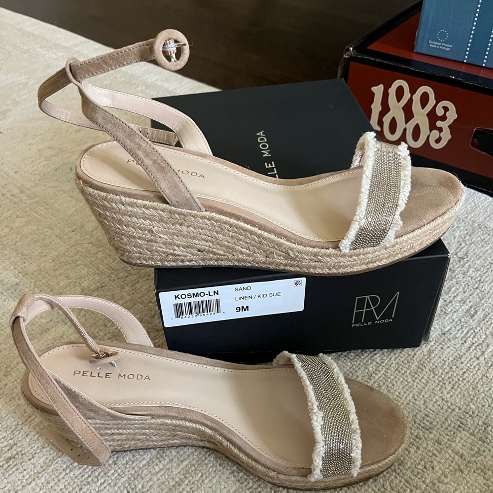 Pelle Moda Kosmo Sand Linen Kid Sue Women 9
